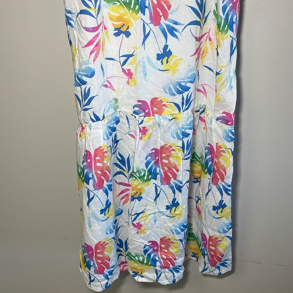 Roxy Girl Strappy Rainbow Floral Print Dress - Girls Size XL (14) - Picture 3 of 8